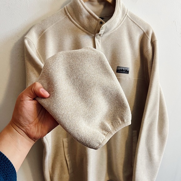 Eddie Bauer Tan Snap-Front Pullover - Picture 3 of 8